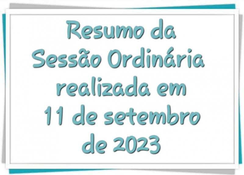  SESSÃO DE 11 DE SETEMBRO DE 2023